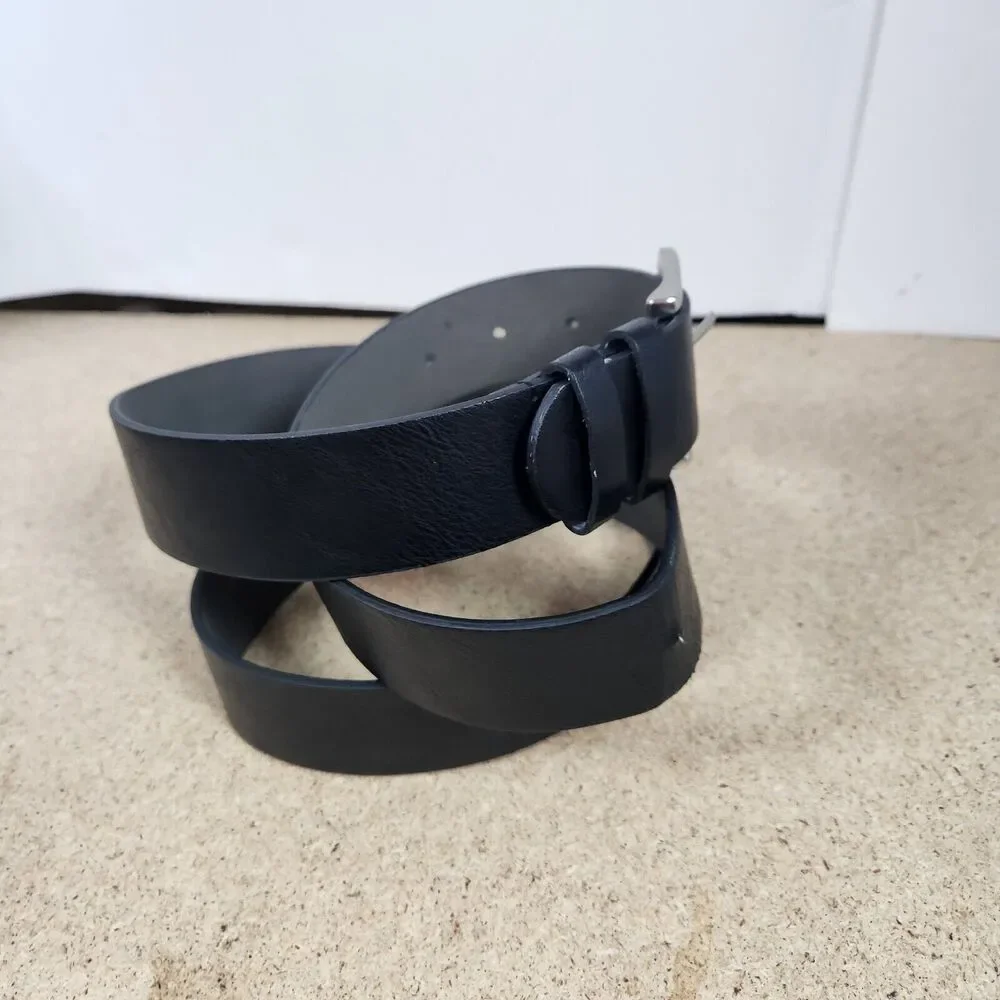 Black Faux‎ Leather Man Made Belt Dress Work Attire Men's Size 3x